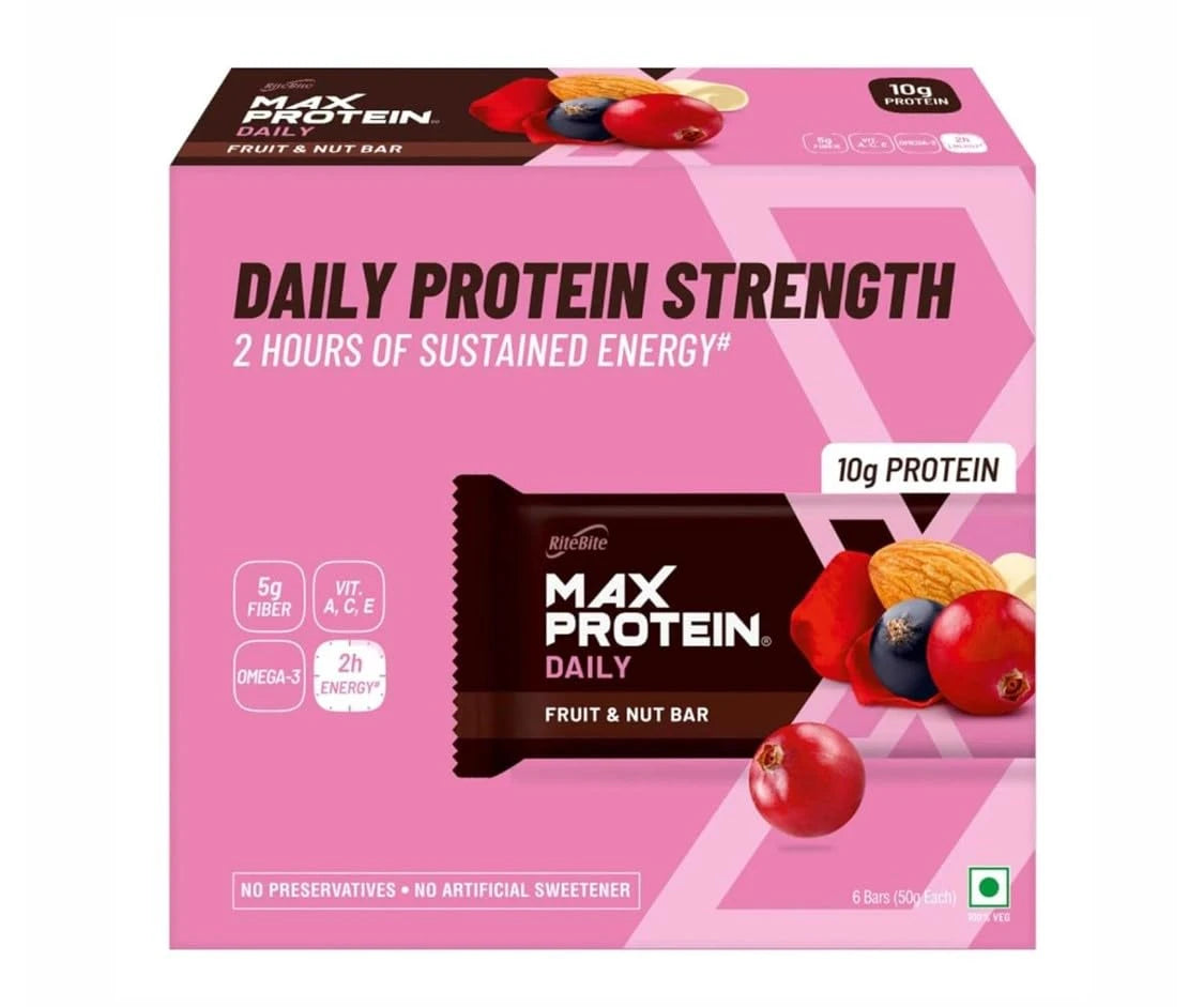 RiteBite Max Protein Daily 10 g Protein Bar (Pack of 6)