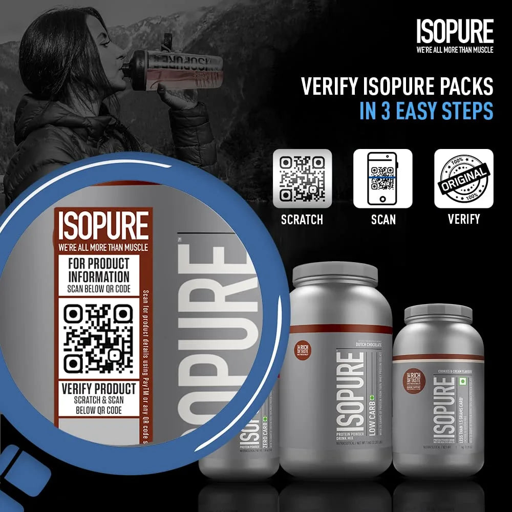 ON Isopure Whey Protein Isolate Powder with Vitamins for Immune Support