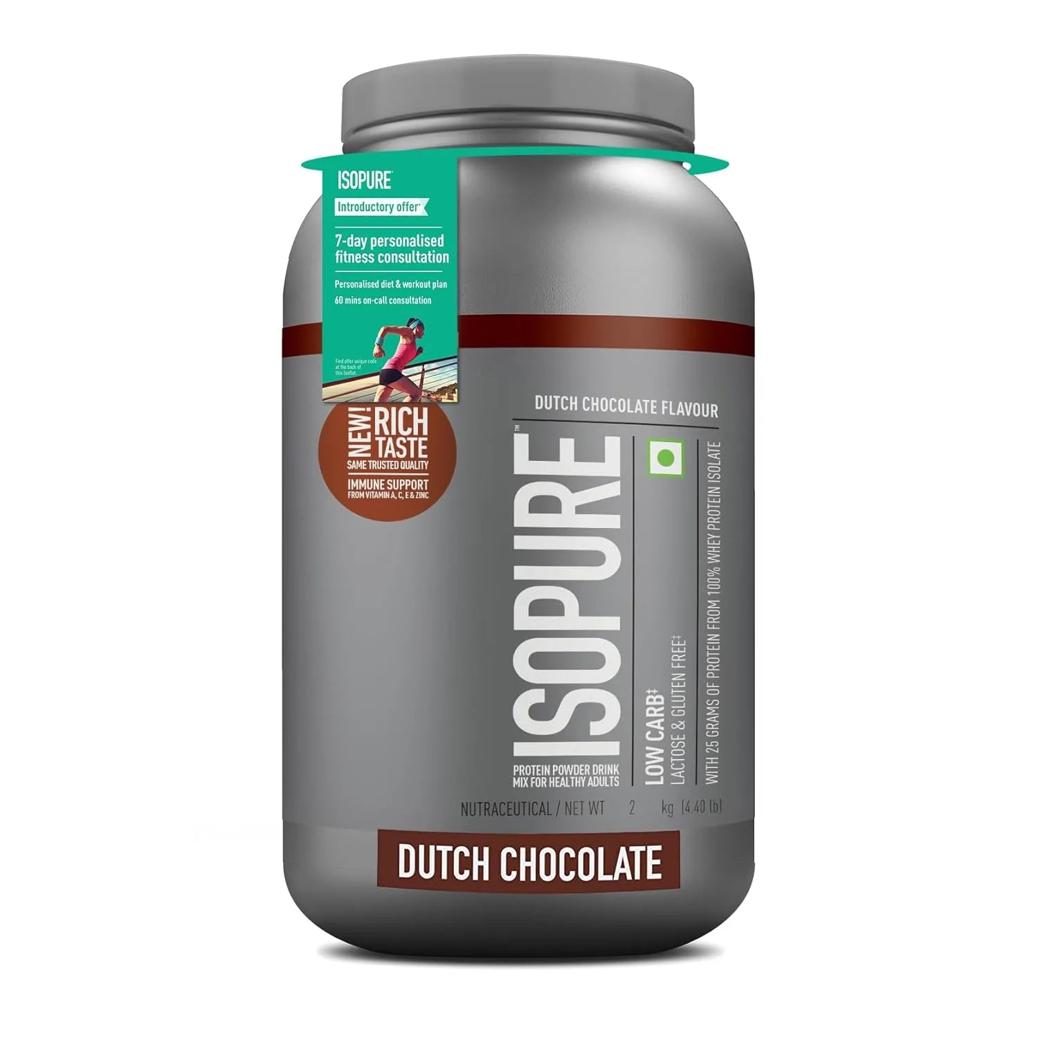 ON Isopure Whey Protein Isolate Powder with Vitamins for Immune Support