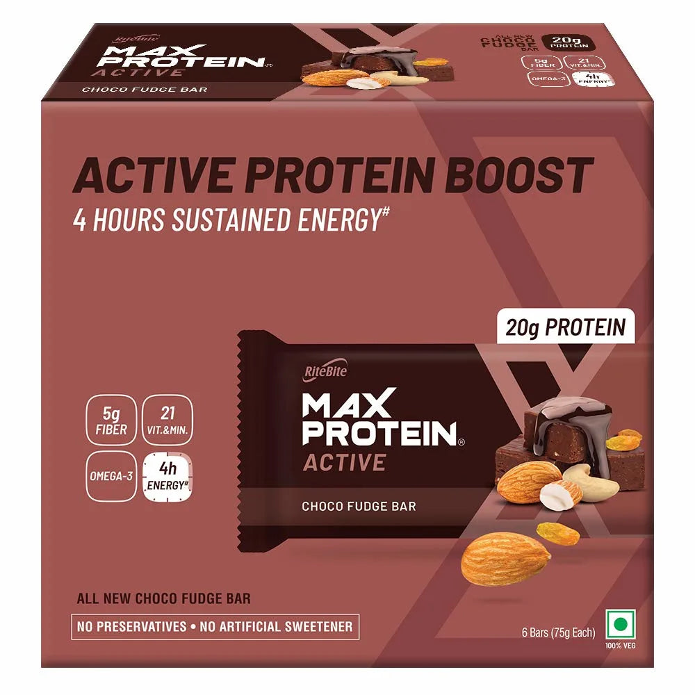 RiteBite Max Protein Active 20 g Protein Bar (Pack of 6)