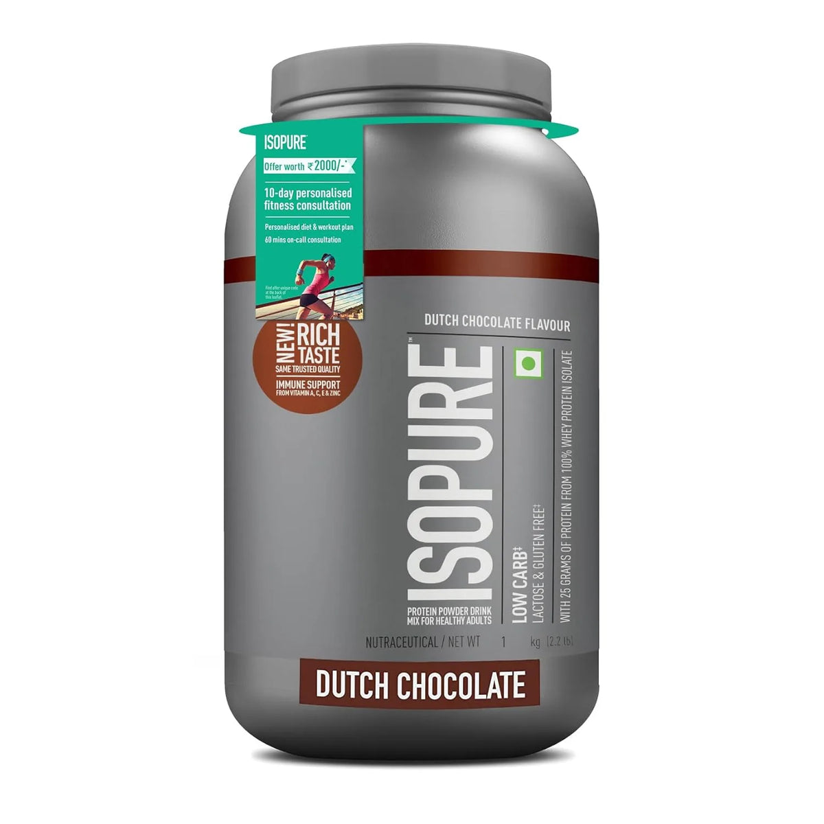 ON Isopure Whey Protein Isolate Powder with Vitamins for Immune Support