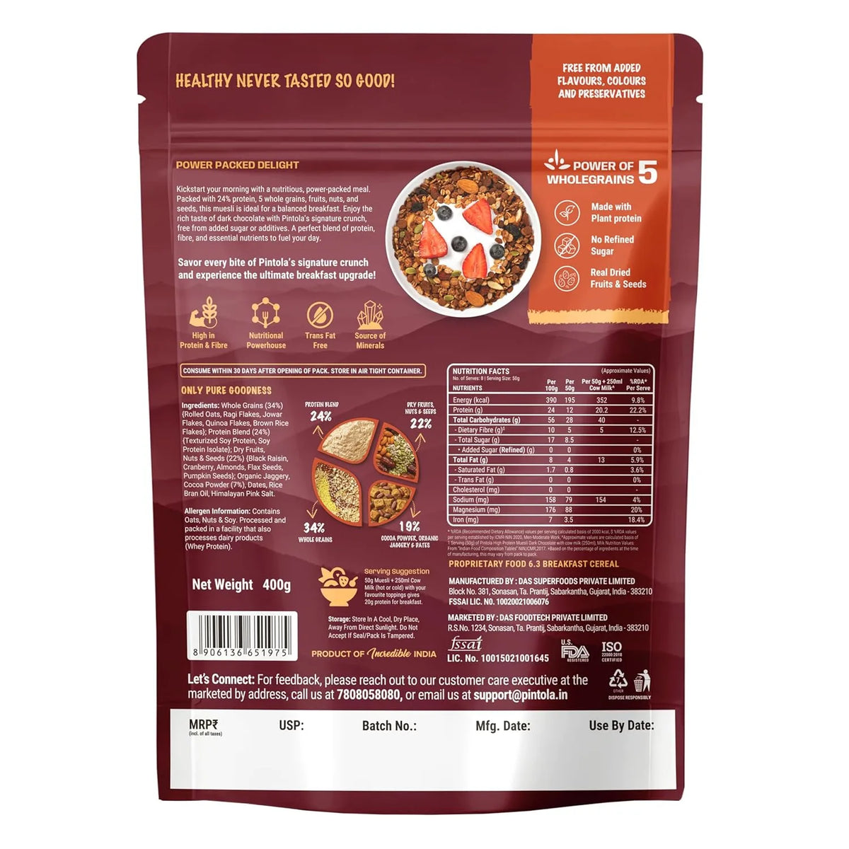 Pintola High Protein Muesli