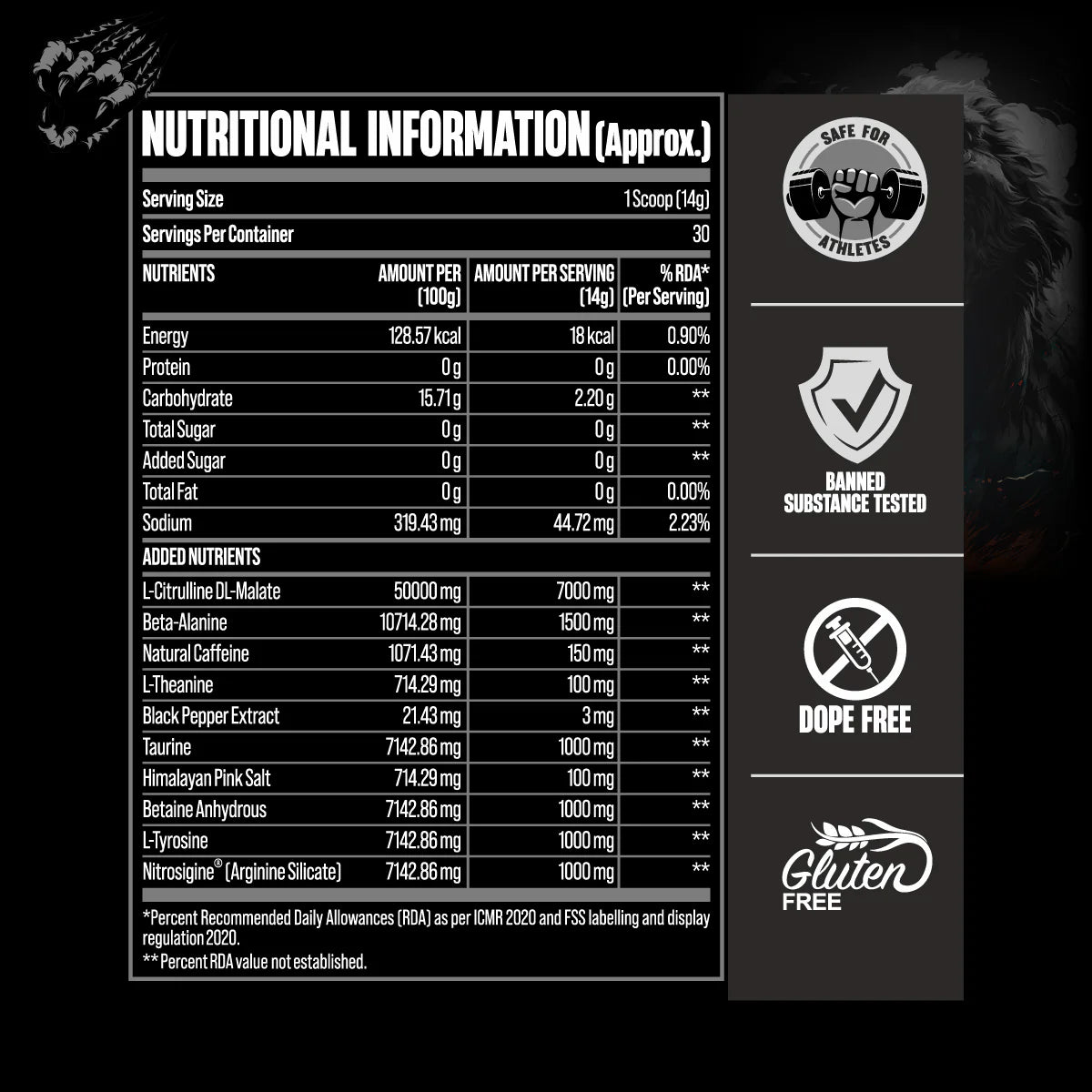 BigMuscles Karnage Black Pre-Workout