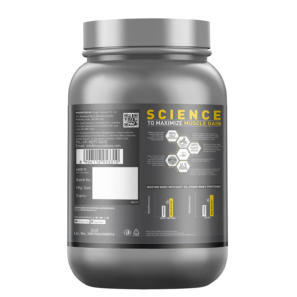 MuscleBlaze Biozyme Performance Whey