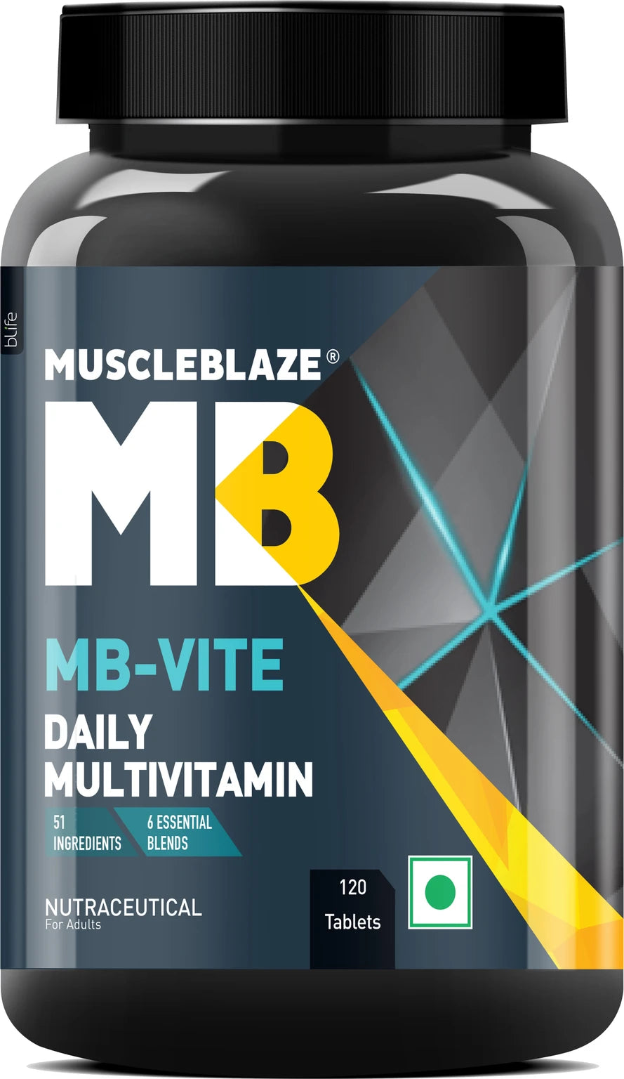 MuscleBlaze MB-VITE Daily Multivitamin, for Enhanced Energy, Stamina & Gut Health