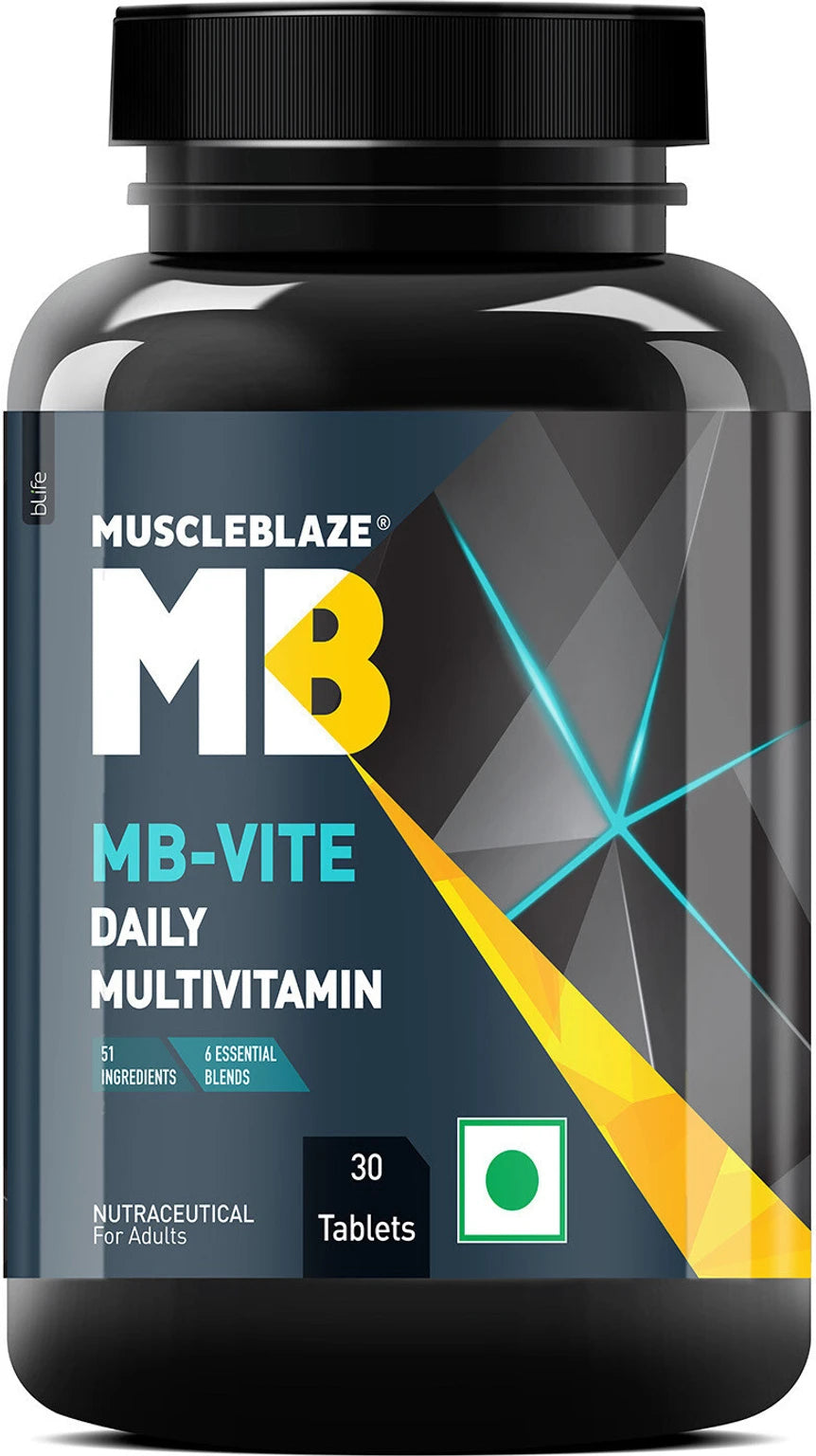 MuscleBlaze MB-VITE Daily Multivitamin, for Enhanced Energy, Stamina & Gut Health
