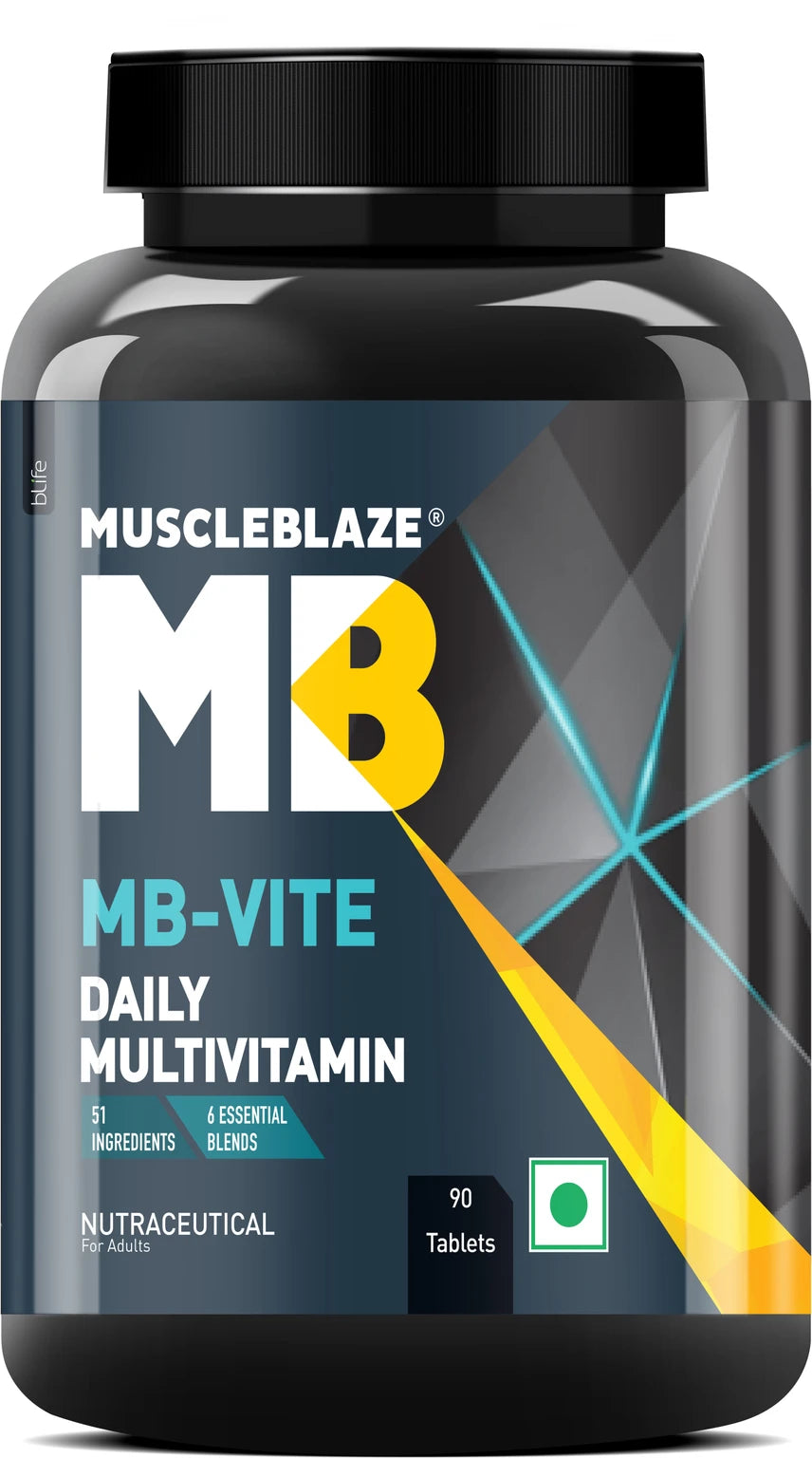 MuscleBlaze MB-VITE Daily Multivitamin, for Enhanced Energy, Stamina & Gut Health