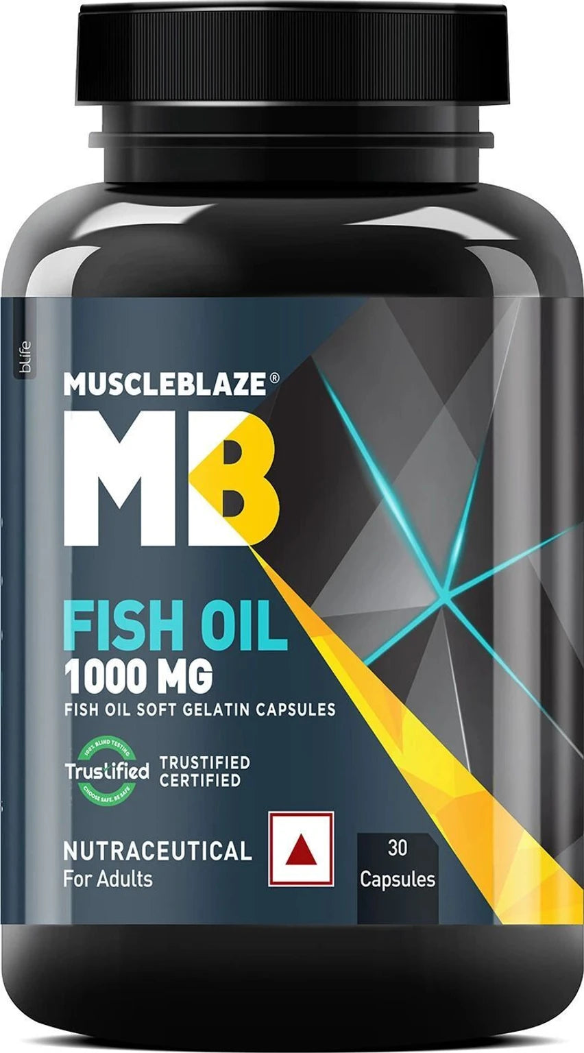MuscleBlaze Omega 3 Fish Oil (1000 mg) with 180mg EPA and 120mg DHA