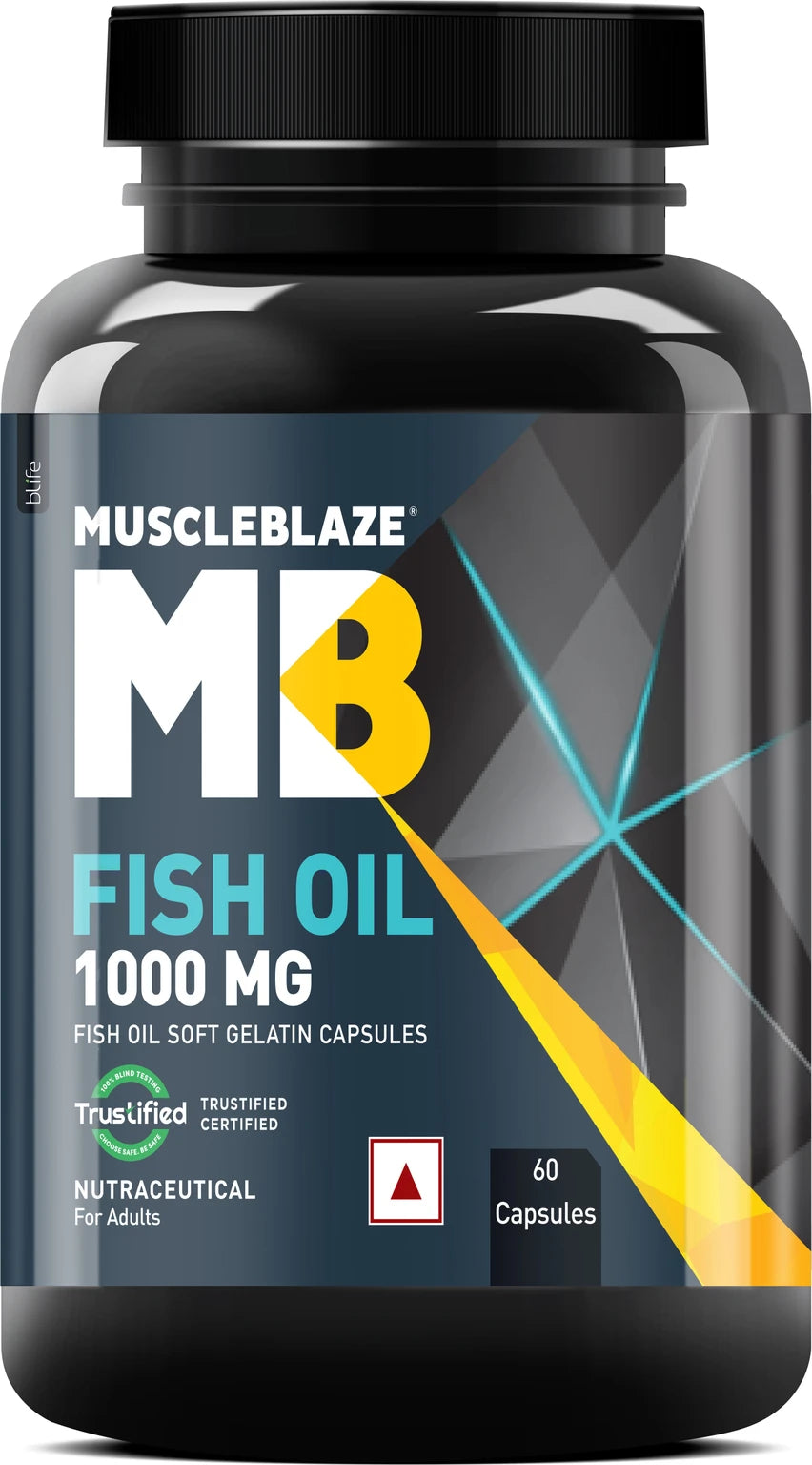 MuscleBlaze Omega 3 Fish Oil (1000 mg) with 180mg EPA and 120mg DHA