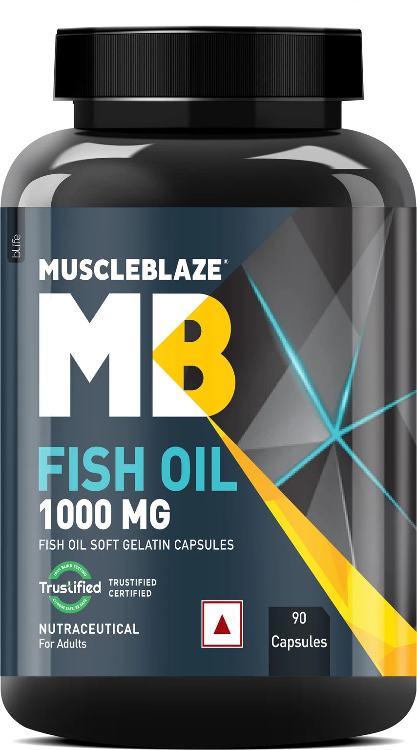 MuscleBlaze Omega 3 Fish Oil (1000 mg) with 180mg EPA and 120mg DHA