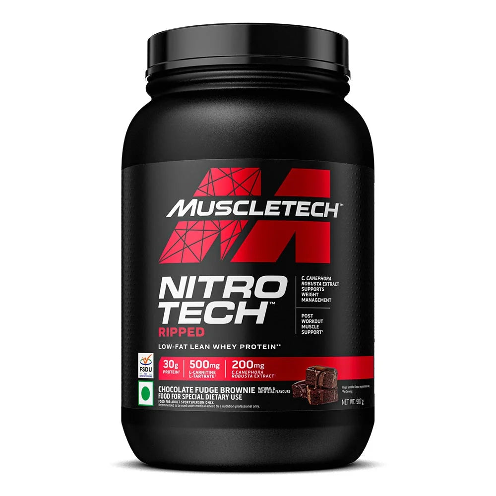 MuscleTech Nitro-Tech Ripped Whey Protein Powder