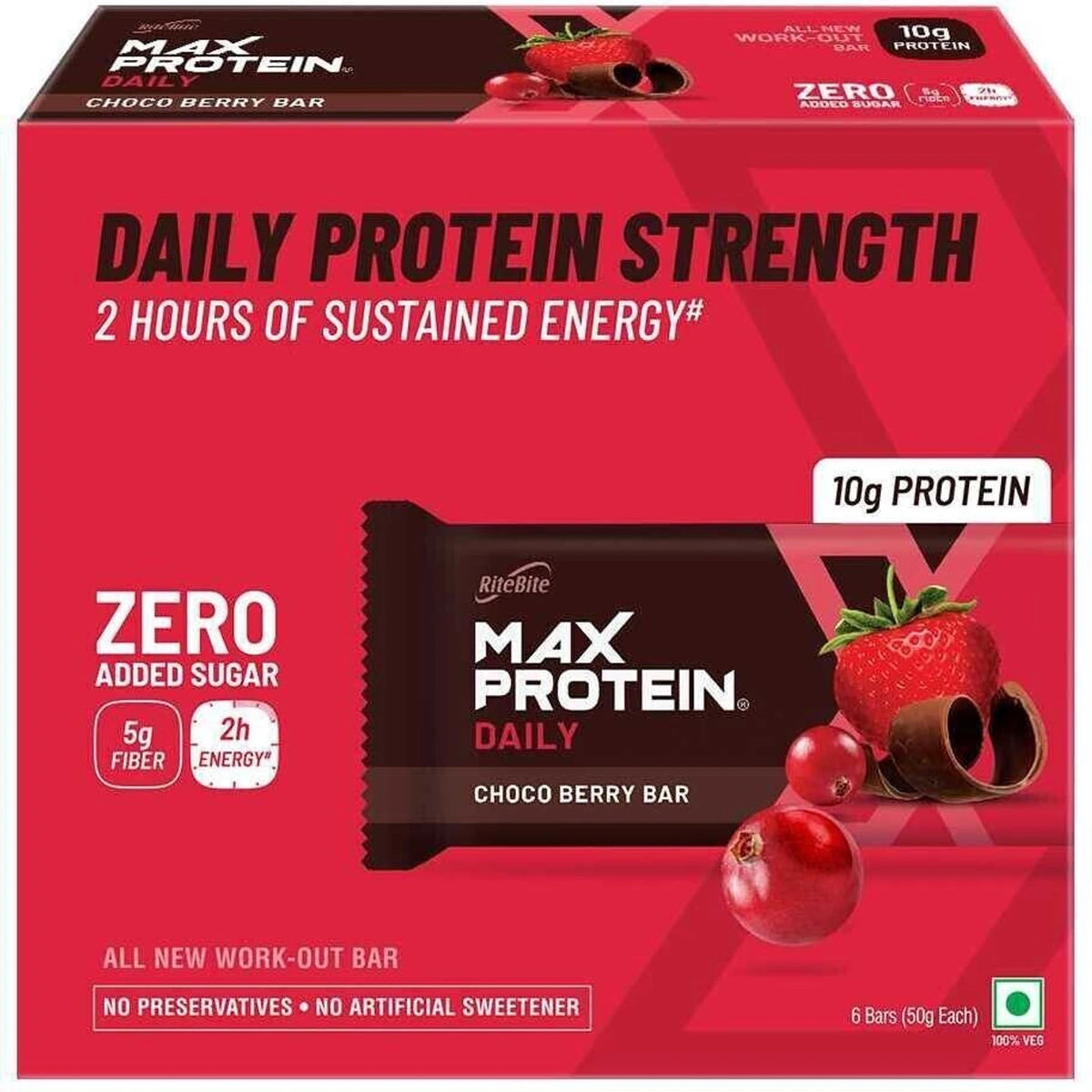 RiteBite Max Protein Daily 10 g Protein Bar (Pack of 6)